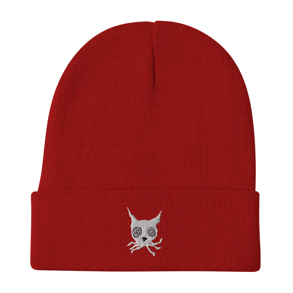 CREEPY CAT - HORROR CATS - SPOOKY CATS - KITTY BEANIE - HORROR CAT BEANIE - SPOOKY CAT BEANIE - CUTE CREEPY BEANIE